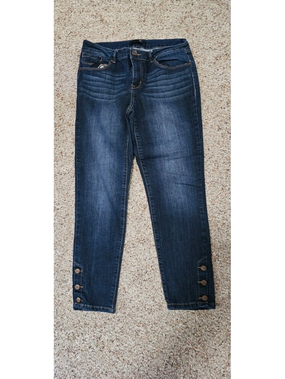 1822 Denim Jeans Women's 10 Dark Wash Pull On Jeans Blue Soft